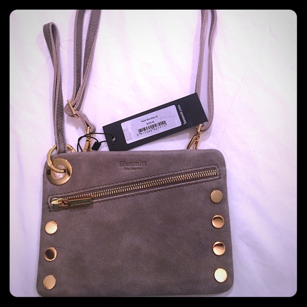 Hammitt Nash Small Pewter Crossbody/Belt bag NWT